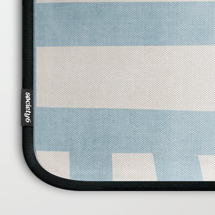 Light Blue Abstract Minimalist Modern Artwork Laptop Sleeve Gallery Image 3