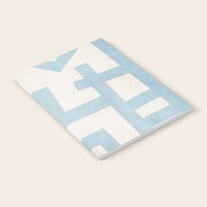 Light Blue Abstract Minimalist Modern Artwork Notebook Gallery Image 2