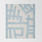 Light Blue Abstract Minimalist Modern Artwork Throw Blanket Gallery Image 2