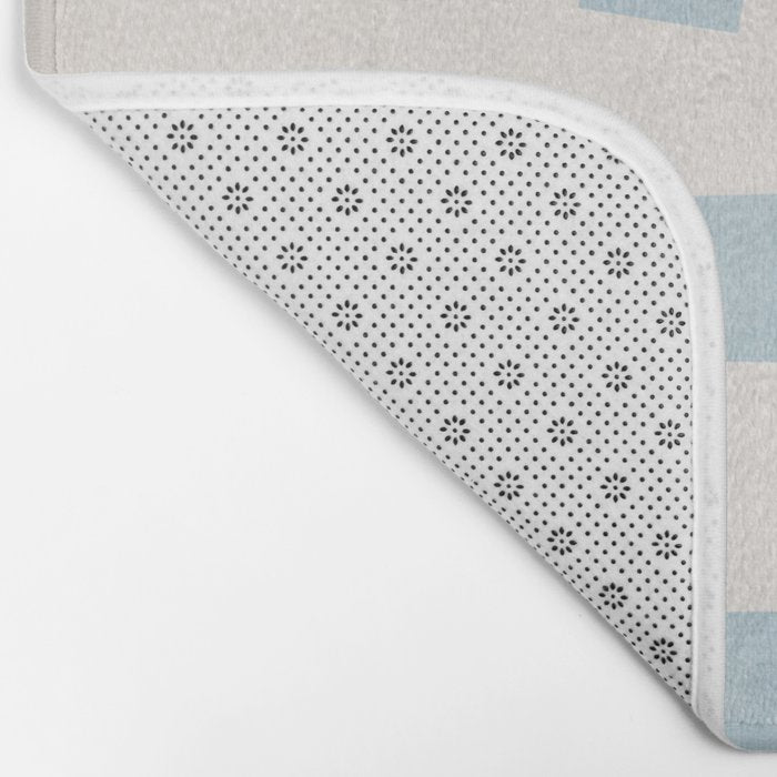Light Blue Abstract Minimalist Modern Artwork Bath Mat Gallery Image 2