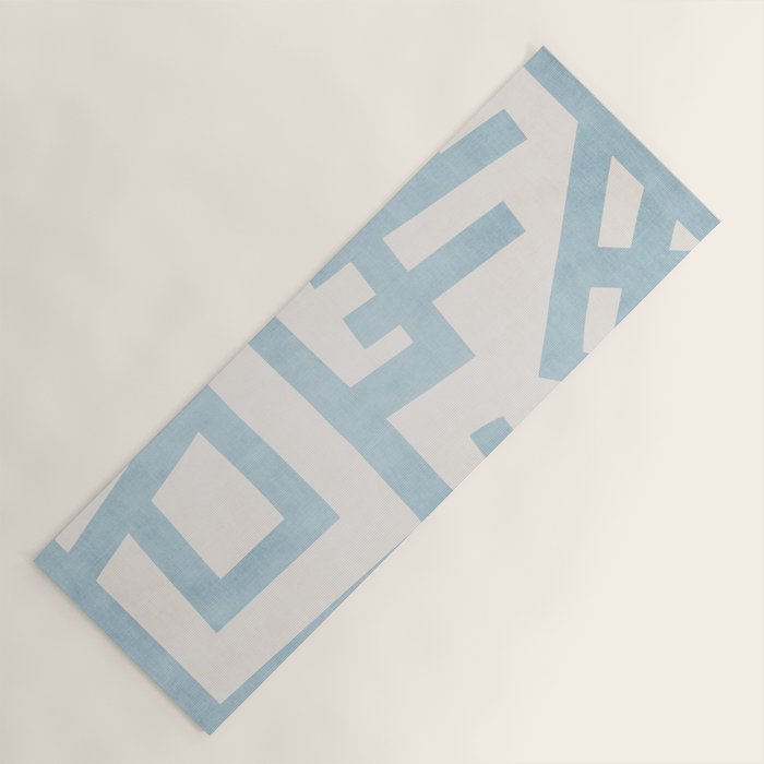 Light Blue Abstract Minimalist Modern Artwork Yoga Mat Gallery Image 1