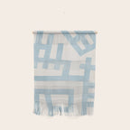 Light Blue Abstract Minimalist Modern Artwork Wall Hanging Gallery Image 1
