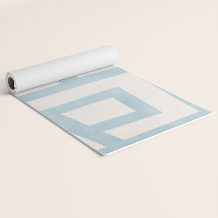 Light Blue Abstract Minimalist Modern Artwork Yoga Mat Gallery Image 2