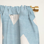 Light Blue Abstract Minimalist Modern Artwork Window Curtain Gallery Image 2