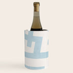 Light Blue Abstract Minimalist Modern Artwork Wine Chiller Gallery Image 1