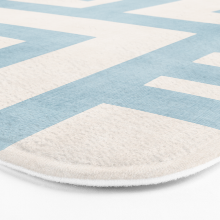 Light Blue Abstract Minimalist Modern Artwork Bath Mat Gallery Image 3