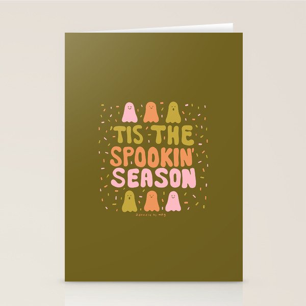 'Tis the Spookin Season in Green Stationery Card Gallery Image 1