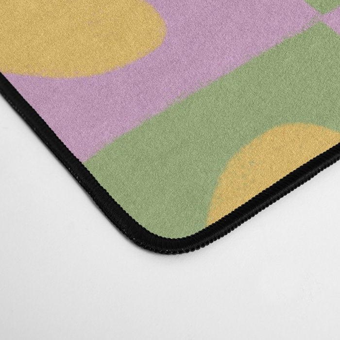 Checker yellow hearts Desk Mat Gallery Image 4