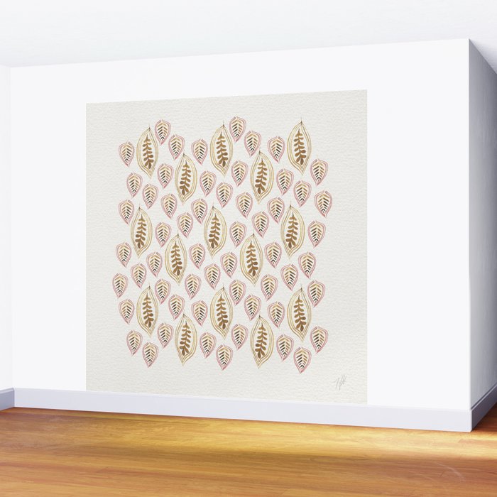 Golden Fall Leaves Wall Mural Gallery Image 2