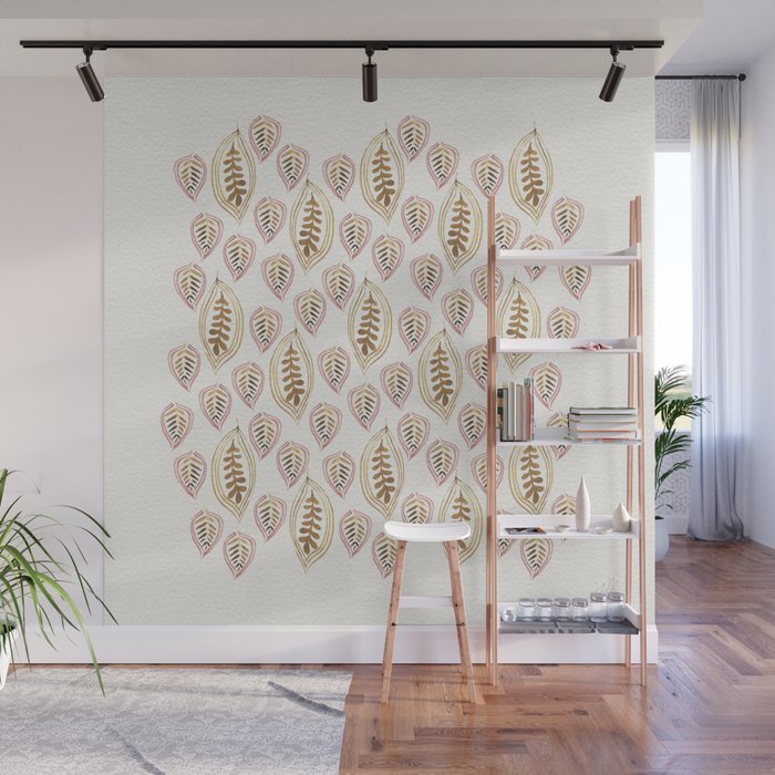 Golden Fall Leaves Wall Mural Gallery Image 1