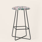 Cute Little Hippo, Hippopotamus, Donuts and Coffee, Pink Print For Girls, Little Girls, Tween Girls Stool Gallery Image 1