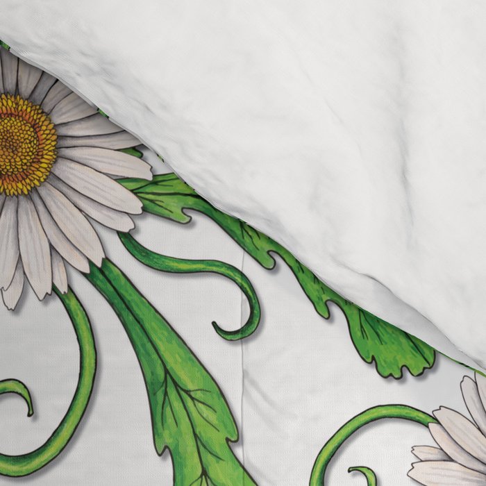 Ladybugs & Daisies - Cute Floral Bug Pattern with Ladybirds Comforter Gallery Image 4