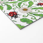 Ladybugs & Daisies - Cute Floral Bug Pattern with Ladybirds Welcome Mat Gallery Image 2