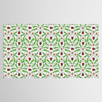 Ladybugs & Daisies - Cute Floral Bug Pattern with Ladybirds Tablecloth Gallery Image 2
