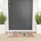 Modern Chalk still life with flowers and fern Welcome Mat Gallery Image 3