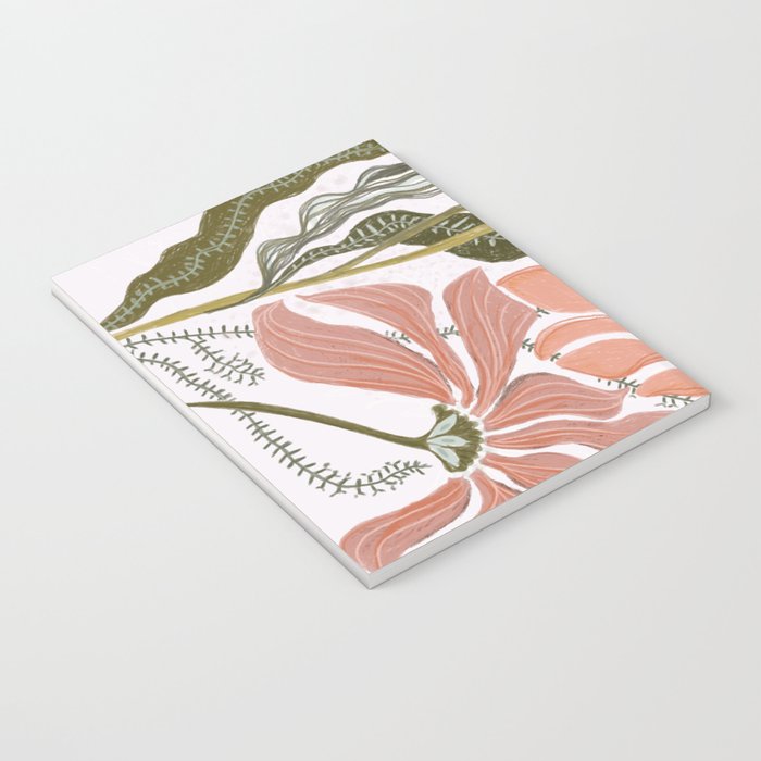 Modern Chalk still life with flowers and fern Notebook Gallery Image 3