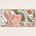 Modern Chalk still life with flowers and fern Desk Mat Gallery Image 3