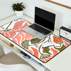 Modern Chalk still life with flowers and fern Desk Mat Gallery Image 2