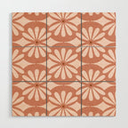 Solstice Boho Geometric Terra Cotta Blush Wood Wall Art Gallery Image 1