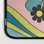 Groovy Floral Daydream Retro 60s 70s Flowers Blue Pink Chartreuse Laptop Sleeve Gallery Image 3