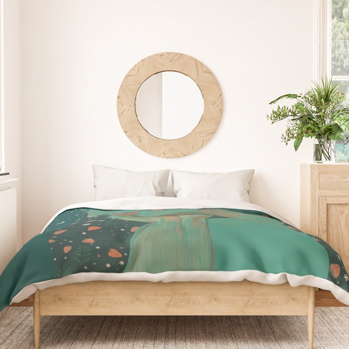 Mother Earth portrait  Duvet Cover Gallery Image 3