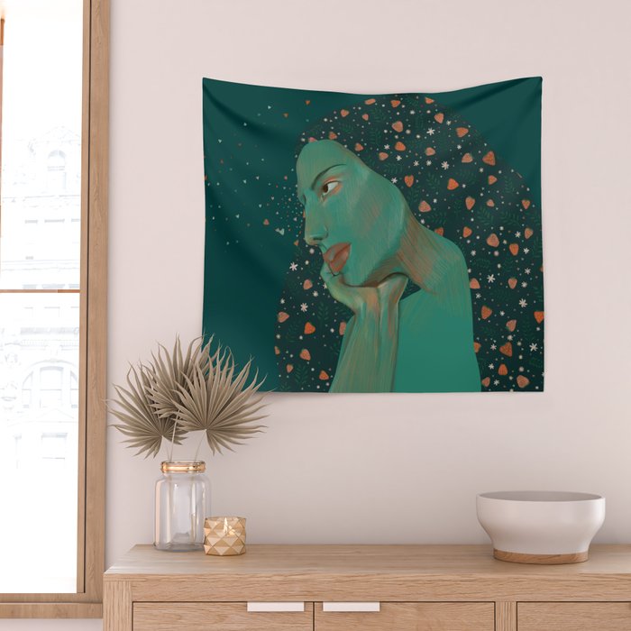 Mother Earth portrait  Wall Tapestry Gallery Image 2
