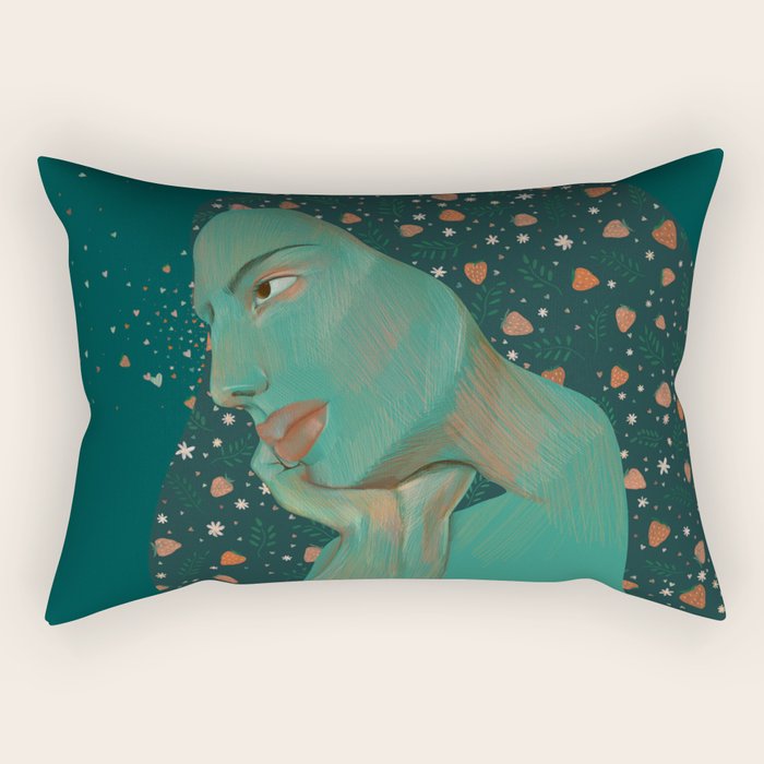 Mother Earth portrait  Rectangular Pillow Gallery Image 1