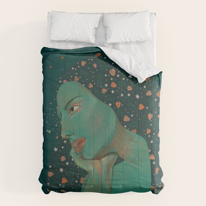 Mother Earth portrait  Comforter Gallery Image 1
