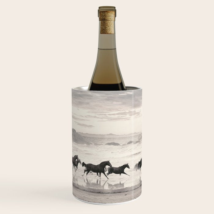 Horses on the Beach Wine Chiller Gallery Image 1