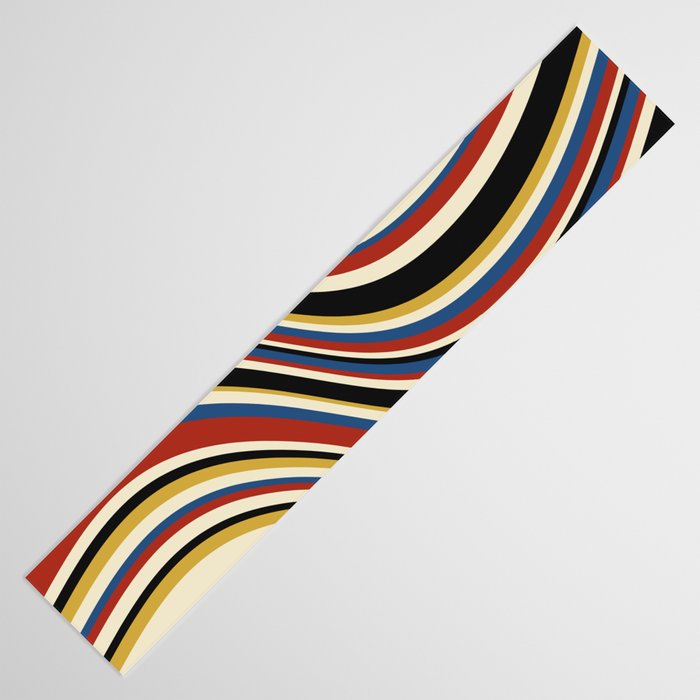 Wavy Stripes IX - Bauhaus Palette Table Runner Gallery Image 3
