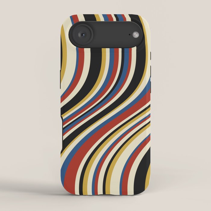 Wavy Stripes IX - Bauhaus Palette iPhone Case Gallery Image 2