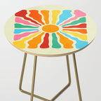 Retro Sun Waves: Rainbow Edition Side Table Gallery Image 2