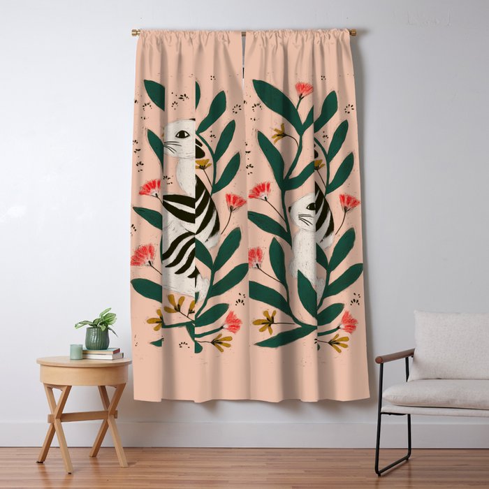 Hares Among Flowers Window Curtain Gallery Image 5