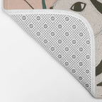 Hares Among Flowers Bath Mat Gallery Image 2