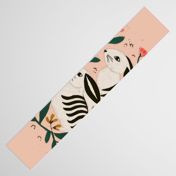 Hares Among Flowers Table Runner Gallery Image 3