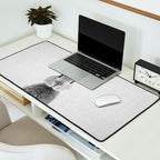 Rabbit - Black & White Desk Mat Gallery Image 2