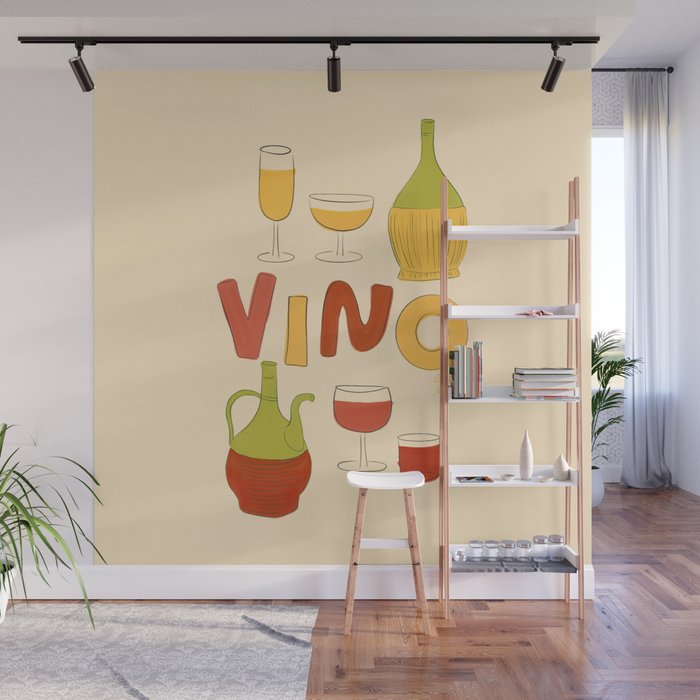 Vino Italian Wine Wall Mural Gallery Image 1