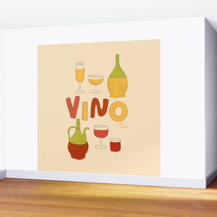 Vino Italian Wine Wall Mural Gallery Image 2