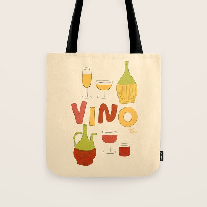Vino Italian Wine Tote Bag Gallery Image 1