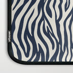 Zebra Stripes In Midnight Blue Laptop Sleeve Gallery Image 3