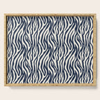 Zebra Stripes In Midnight Blue Serving Tray Gallery Image 1
