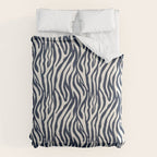 Zebra Stripes In Midnight Blue Comforter Gallery Image 6