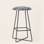 Zebra Stripes In Midnight Blue Stool Gallery Image 1