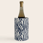 Zebra Stripes In Midnight Blue Wine Chiller Gallery Image 2