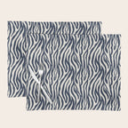 Zebra Stripes In Midnight Blue Placemat Gallery Image 1