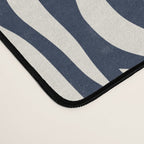Zebra Stripes In Midnight Blue Desk Mat Gallery Image 4