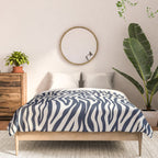 Zebra Stripes In Midnight Blue Comforter Gallery Image 3