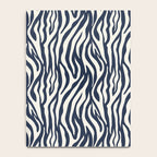 Zebra Stripes In Midnight Blue Notebook Gallery Image 4