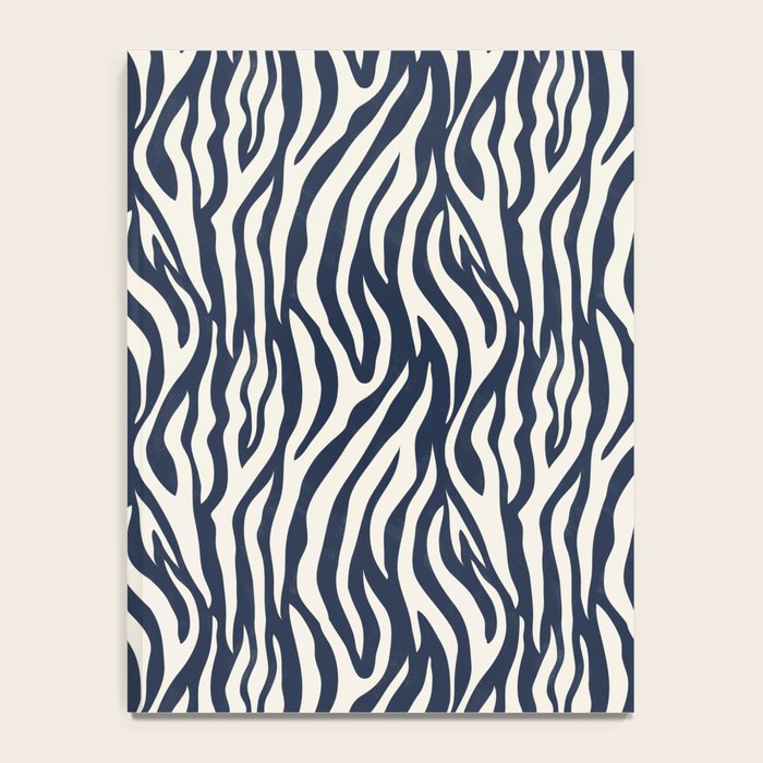 Zebra Stripes In Midnight Blue Notebook Gallery Image 4