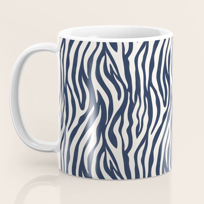 Zebra Stripes In Midnight Blue Coffee Mug Gallery Image 3
